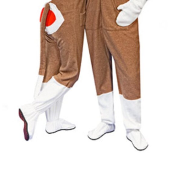Sock Monkey Adult Footed Pajama Costume – Pajama City Size 6 SM - Picture 2 of 6
